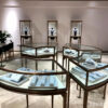 Stainless steel high-end luxury arc display cabinet