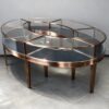 Stainless steel high-end luxury arc display cabinet