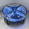 Stainless steel high-end luxury arc display cabinet