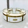 Stainless steel high-end luxury arc display cabinet