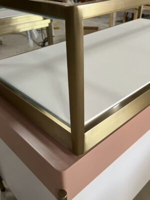Gold jewelry display cabinet